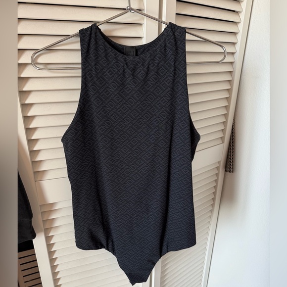 Fendi X Skims high neck sleeveless body suit - Black - L